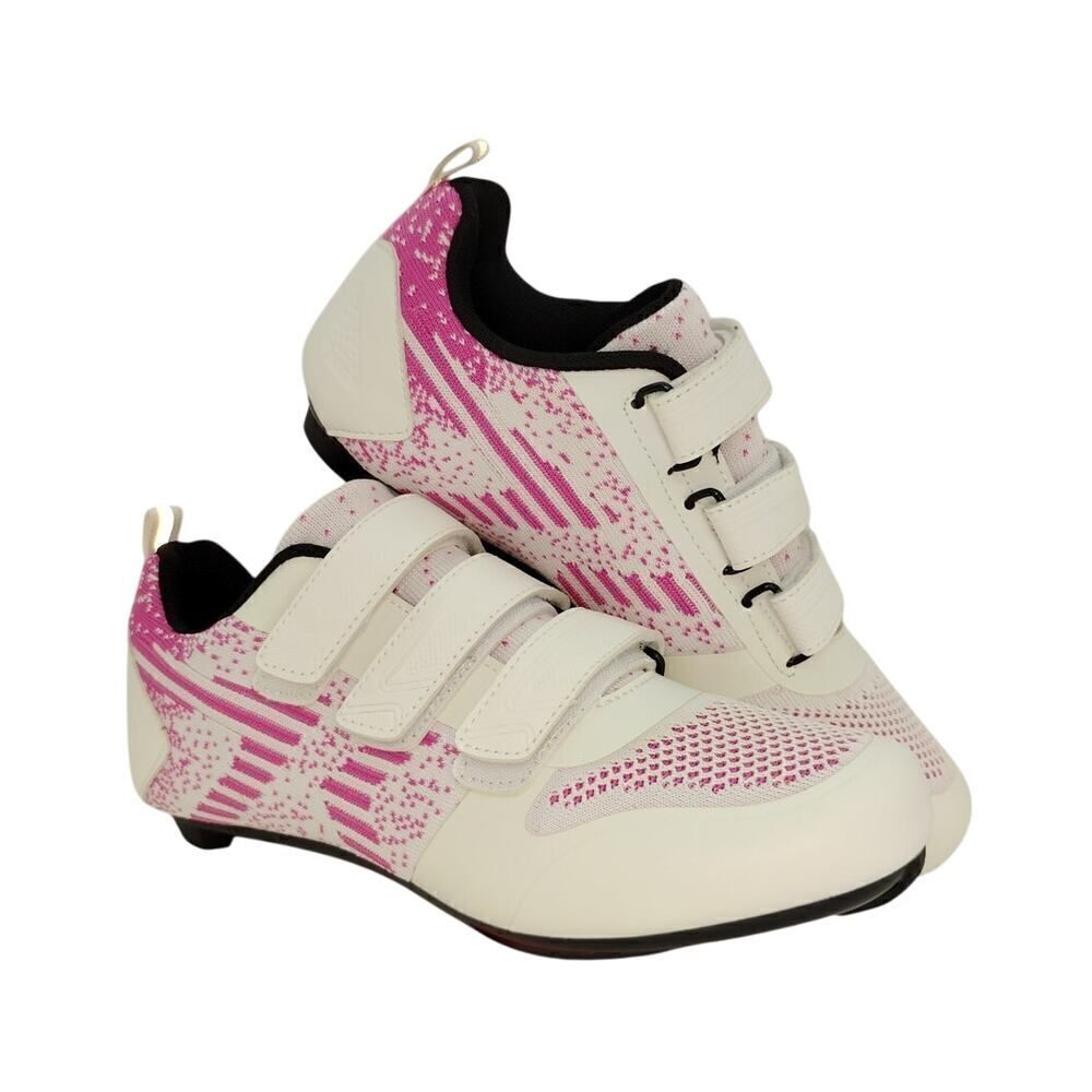 Sport High End Womens Pre-owned NonSlip Mountain Bike Pink/White Shoes-sz. 8 1/2